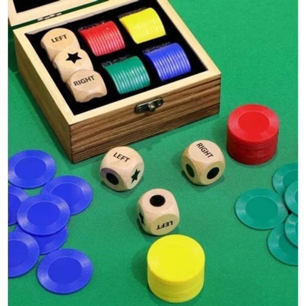 NEW fun left right center roll dice family & friends game. See pics for details